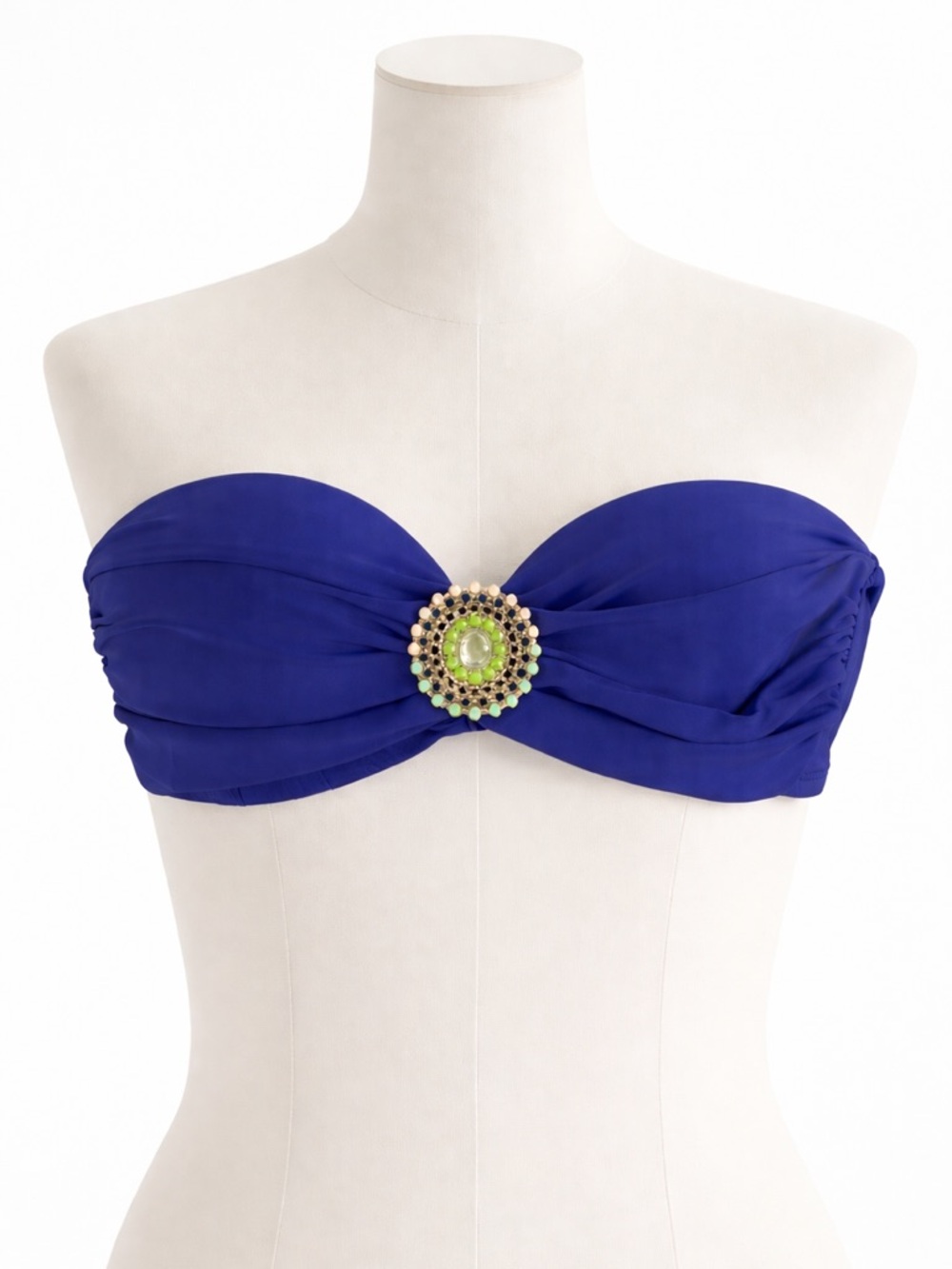 Blue Strapless Women's bathing suit top